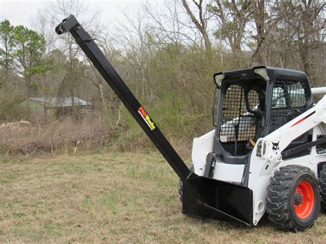 boom grapple for skid steer|skid steer extendable boom attachment.